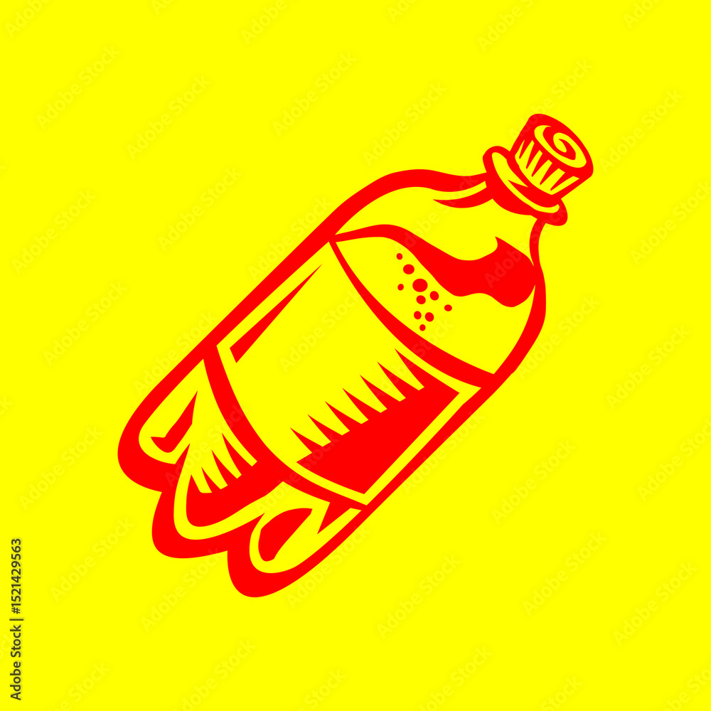 Soda Pop Bottle trendy artwork gorgeous abstract vector illustration colorful applied design Soda Pop Bottle trendy artwork gorgeous abstract vector illustration colorful applied design