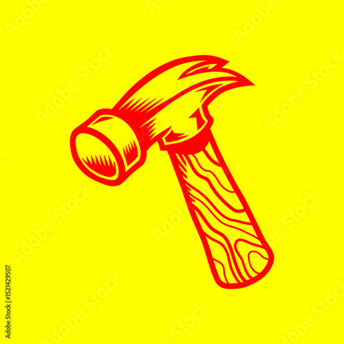 Hammer trendy artwork gorgeous abstract vector illustration colorful applied design