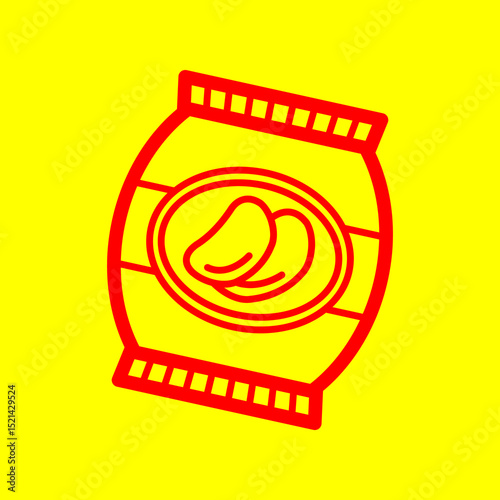 Potato Chips trendy artwork gorgeous abstract vector illustration colorful applied design