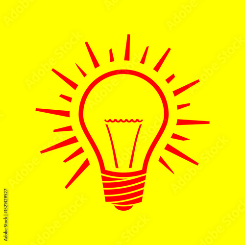 Light bulb trendy artwork gorgeous abstract vector illustration colorful applied design