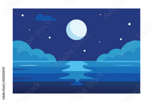 moon over sea