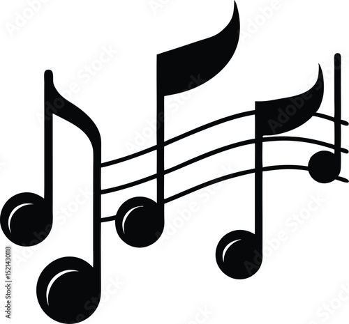 Music Notes Vector, Music Icon Clipart
