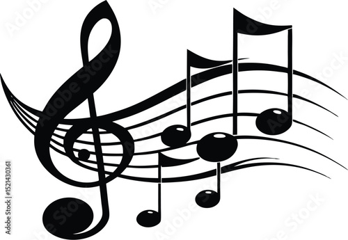 Music Notes Vector, Music Icon Clipart