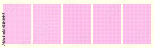 Millimeter graph paper sheets arranged in a neat stack showcasing a soft pink grid pattern for precise drafting and design work.