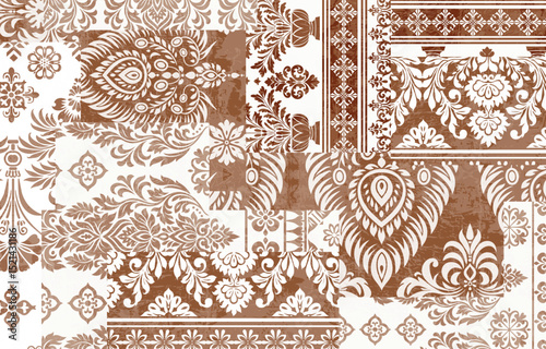 Ethnic Motifs Ikat floral paisley embroidery floral. ikat Saree Sarong oriental pattern traditional.Ikat embroidery style abstract embroidery design for texture,fabric,clothing,wrapping,decoration