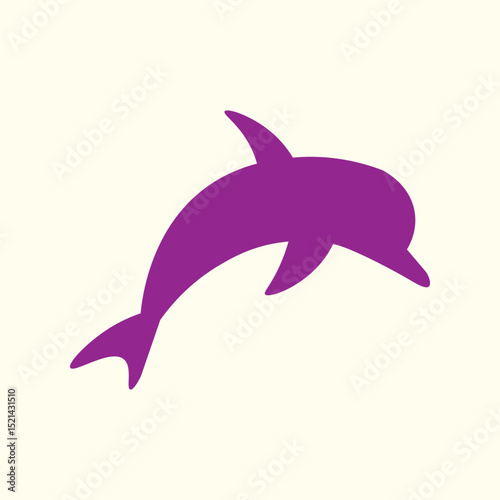 Dolphin trendy artwork pretty abstract vector illustration colorful applied design