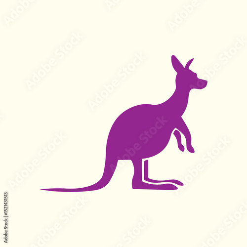 Kangaroo trendy artwork pretty abstract vector illustration colorful applied design