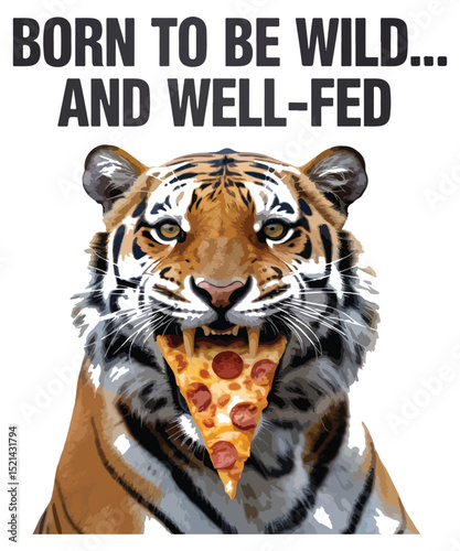 Tiger Pizza Fusion – Wild Foodie T-shirt