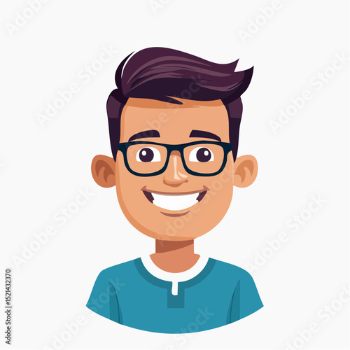 Vector logo design template and graphic elements for advertising, branding, posters and banners, funny cartoon characters, man illustrations with smiling