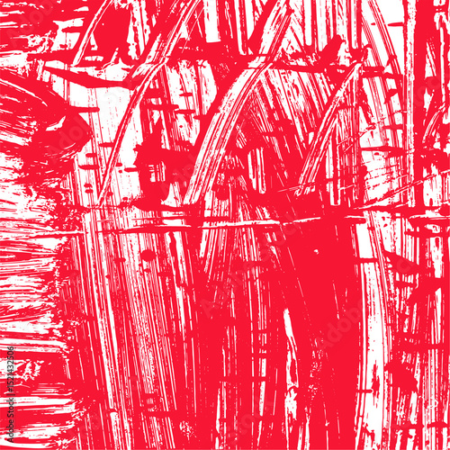 Red Grunge Paint Brush Stroke Texture Background – Abstract Distressed Art Design. messy paint texture.