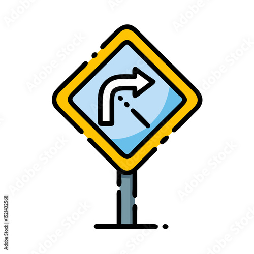No right turn road sign 