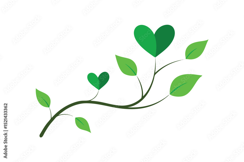 Obraz premium green leaves isolated on white background