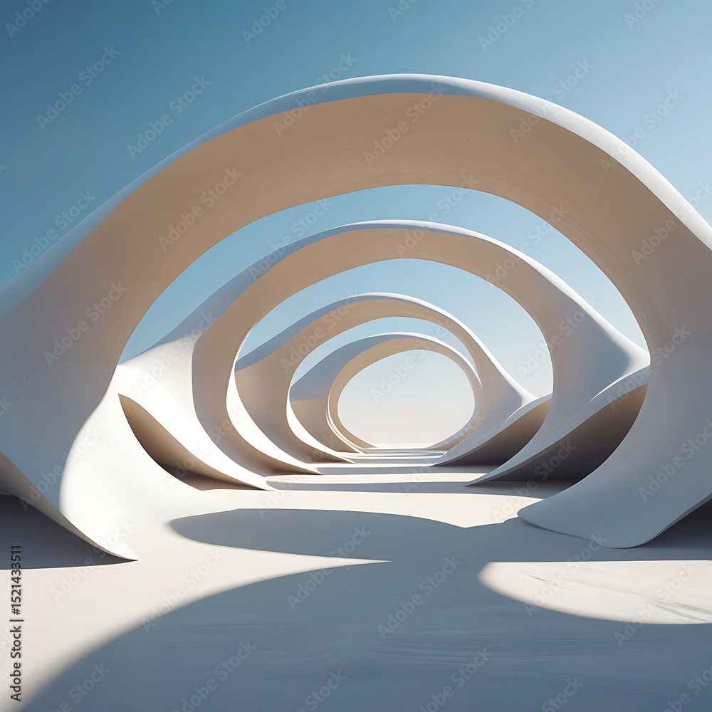 Obraz premium Abstract Organic Pavilion Architectural Design