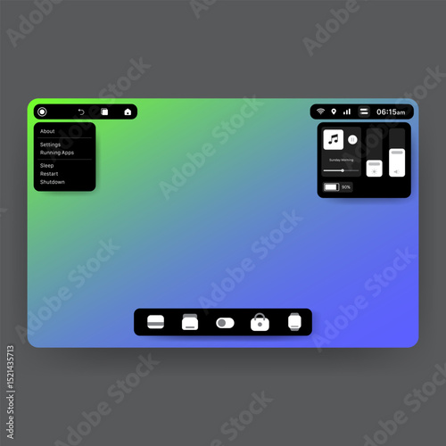 Minimalist UI Design Prototype for Large Screen Device