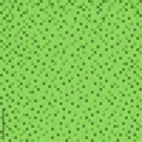 Abstract square green pixel background. Vector brick digital geometric illustration. Pixelated texture pattern. Vibrant green design painting