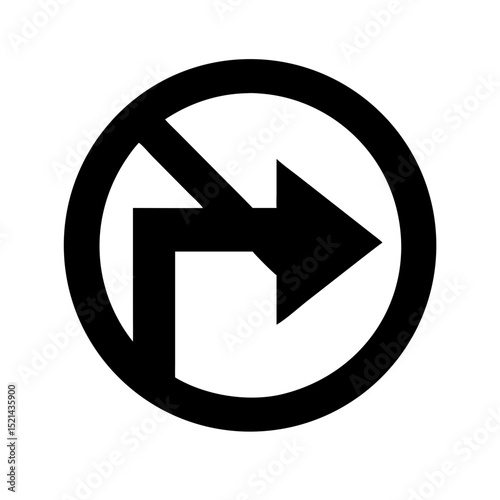 No right turn road sign 