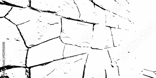  monochrome abstract image showing  cracked wall in perspective, with  perspective view and rough texture detail