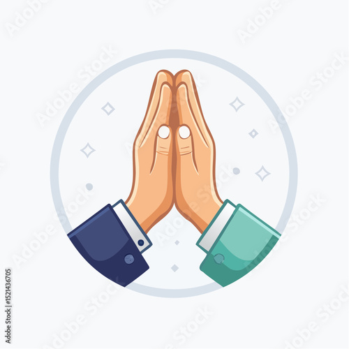 Vector simple linear illustration, hand poster, logo, print design template, hand drawn hands making high five, gesture in minimal modern art style