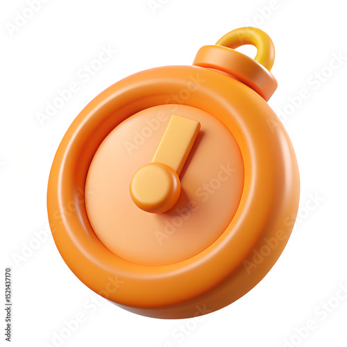 baby rattle isolated on white 3d