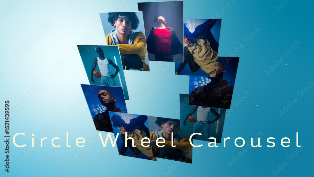 Recirculating Carousel Circle Wheel Carousel Stock Template | Adobe Stock