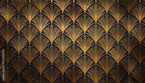 Luxurious Geometric Gold and Brown Pattern – Intricate Symmetrical Abstract Design