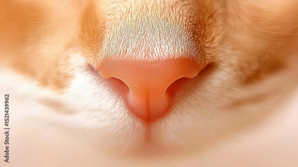 Naklejka premium Close up of cat nose and whiskers