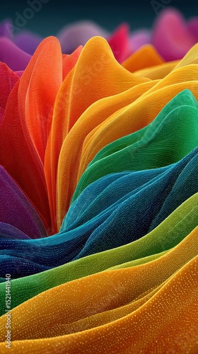 Colorful wave patterns in vibrant gradients create a mesmerizing visual experience