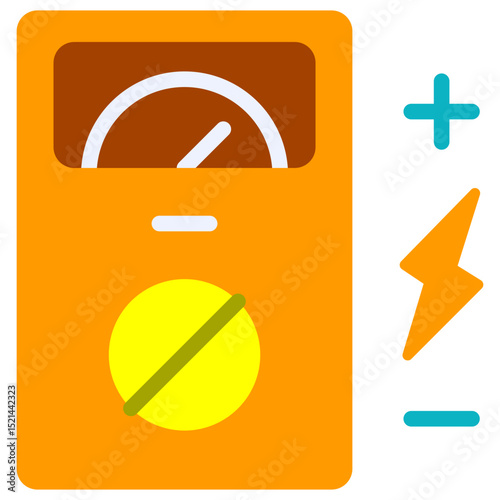 voltmeter flat icon