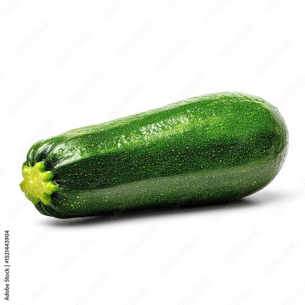 Fresh Green Zucchini Vegetable Isolated on White Background Healthy Food Ingredient Fresh Green Zucchini Vegetable Isolated on White Background Healthy Food Ingredient