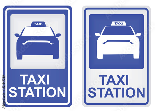 Taxi station sign. vector illustration