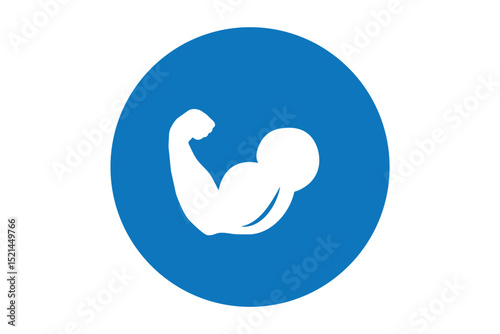 Bicep Icon. Muscular arm icon. Muscle icon illustration design.