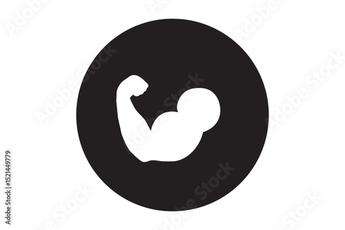 Bicep Icon. Muscular arm icon. Muscle icon illustration design.