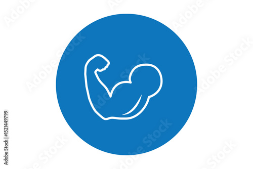 Bicep Icon. Muscular arm icon. Muscle icon illustration design.