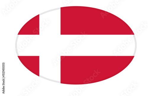 Denmark flag ellipse shaped. vector Free Download Denmark flag ellipse shaped. vector - GFXLoad