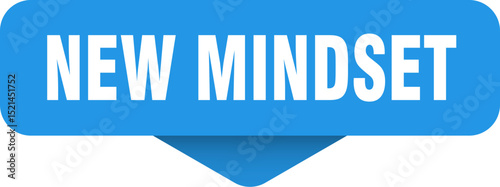 new mindset sticker. new mindset sign on transparent background