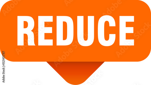 reduce sticker. reduce sign on transparent background