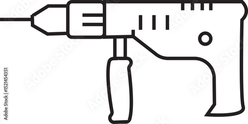 vector illustration of a drill machine