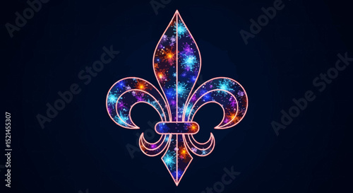 Celestial Fleur-de-lis: A Cosmic Emblem