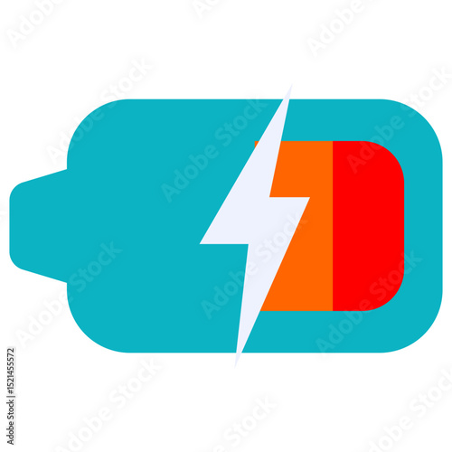 battery charging flat icon