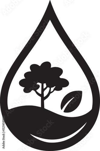 Water Conservation & Resource Vector Icons Set