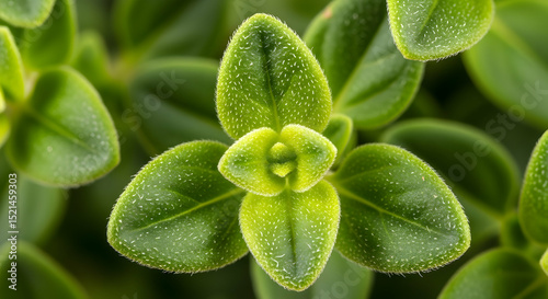 Close Up Of Fresh Green Thyme Leaves Ready For Culinary Uses