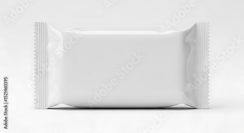 Blank White Packaging for Snack Bar or Food Product Ready for Branding and Design.