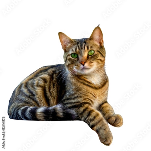 cute cat with white background 