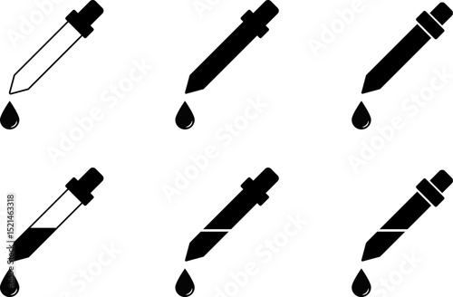 dropper icon. medical concept icons. Laboratory sign. Medicine drop symbol
