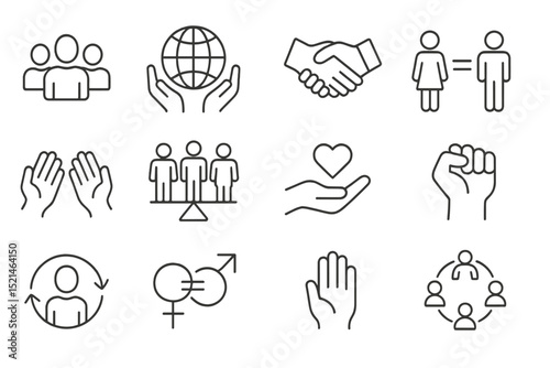 Symbolic representations of connection, equality, and community in modern society