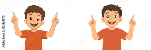 Children celebrating and expressing joy with raised hands indoors during a playful moment