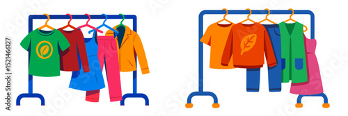 colorful clothes hangers