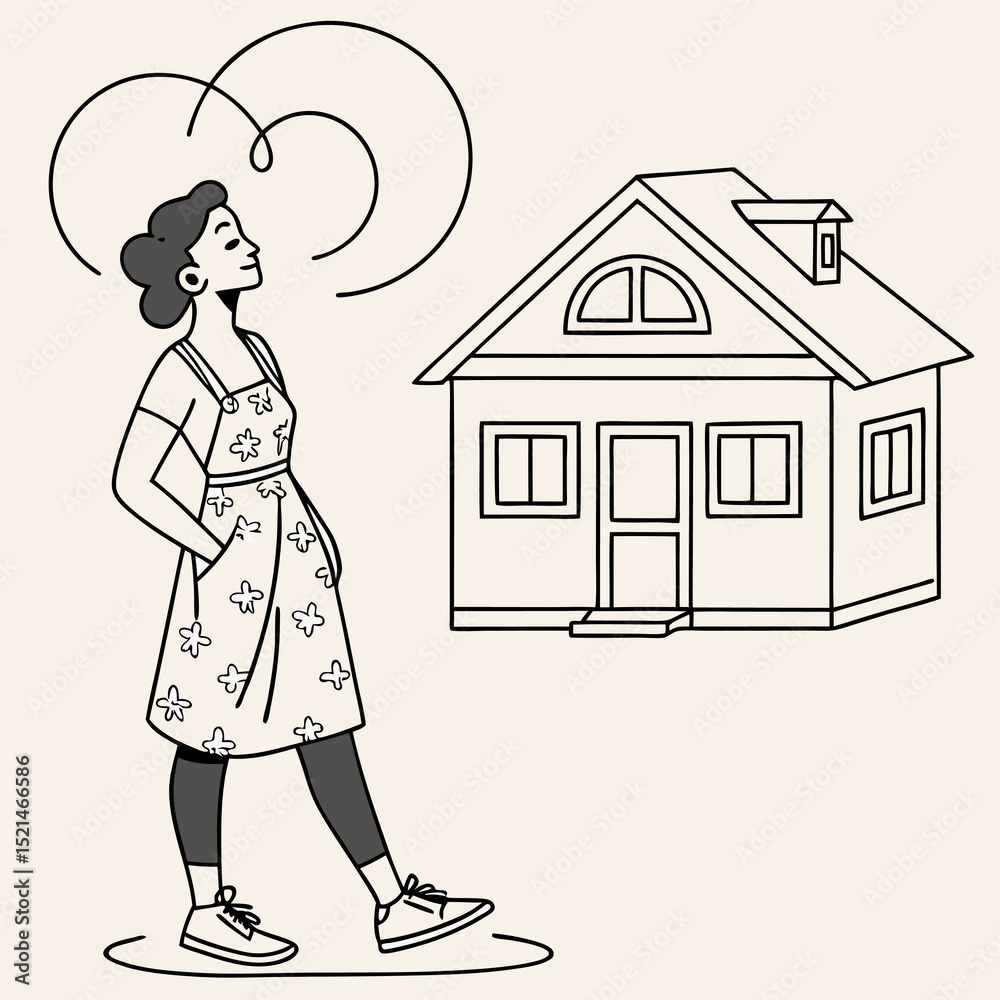 girl in a house