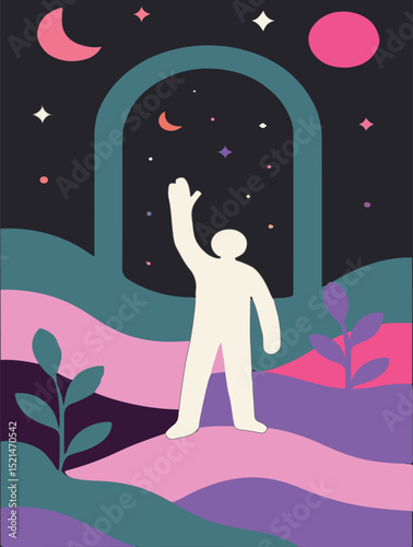 Cosmic Reflection Illustration Dreams