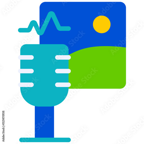 narrator flat icon